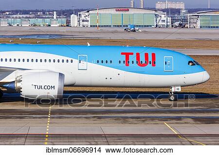 Picture - A TUI Boeing 787-9 Dreamliner aircraft with registration G-TUIO at Stuttgart Airport (STR), Stuttgart, Germany, Europe. Fotosearch