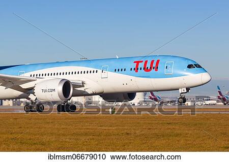 A TUI Boeing 787-9 Dreamliner aircraft with registration G-TUIK at Stuttgart Airport (STR), Stuttgart, Germany, Europe View Large Photo Image Stock Image - A TUI Boeing 787-9 Dreamliner aircraft with registration G-TUIK at Stuttgart Airport (STR), Stuttgart, Germany, Europe. Fotosearch