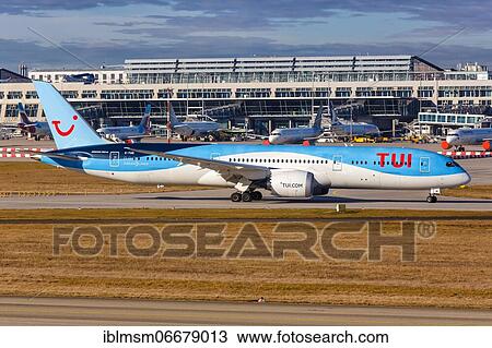 A TUI Boeing 787-9 Dreamliner aircraft with registration G-TUIK at Stuttgart Airport (STR), Stuttgart, Germany, Europe View Large Photo Image Stock Image - A TUI Boeing 787-9 Dreamliner aircraft with registration G-TUIK at Stuttgart Airport (STR), Stuttgart, Germany, Europe. Fotosearch