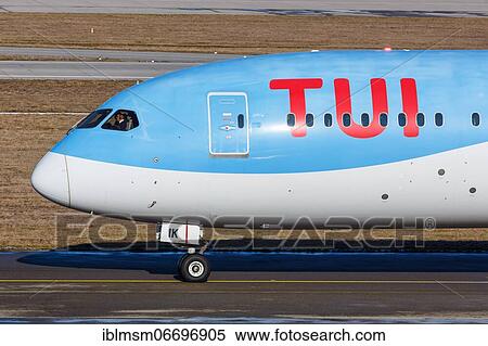 A TUI Boeing 787-9 Dreamliner aircraft with registration G-TUIK at Stuttgart Airport (STR), Stuttgart, Germany, Europe View Large Photo Image Stock Photography - A TUI Boeing 787-9 Dreamliner aircraft with registration G-TUIK at Stuttgart Airport (STR), Stuttgart, Germany, Europe. Fotosearch