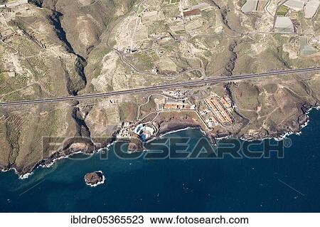 Aerial view of the coast at Los Roques Fasnia, Tenerife, Spain, Europe View Large Photo Image Stock Image - Aerial view of the coast at Los Roques Fasnia, Tenerife, Spain, Europe. Fotosearch