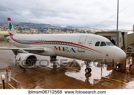 Airbus A320 of MEA Middle East Airlines with registration T7-MRC at Beirut Airport, Lebanon, Asia View Large Photo Image Stock Photo - Airbus A320 of MEA Middle East Airlines with registration T7-MRC at Beirut Airport, Lebanon, Asia. Fotosearch