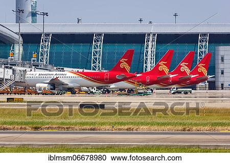 Airbus and Boeing aircraft of Shenzhen Airlines at Guangzhou Airport, China, Asia View Large Photo Image Stock Image - Airbus and Boeing aircraft of Shenzhen Airlines at Guangzhou Airport, China, Asia. Fotosearch