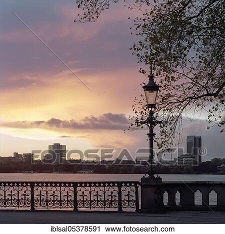 Alster at sunset at Schwanenwikbrücke, Hamburg, Germany, Europe View Large Photo Image Stock Image - Alster at sunset at Schwanenwikbrücke, Hamburg, Germany, Europe. Fotosearch