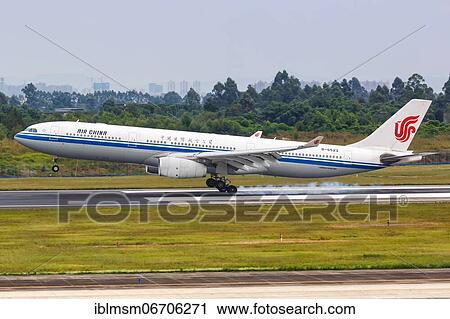 An Air China Airbus A330-300 aircraft with registration number B-6523 at Chengdu Airport, China, Asia View Large Photo Image Stock Image - An Air China Airbus A330-300 aircraft with registration number B-6523 at Chengdu Airport, China, Asia. Fotosearch