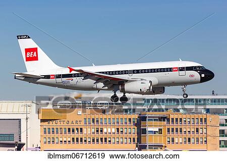 An Airbus A319 aircraft of British Airways with the registration G-EUPJ in the retro special livery lands at Stuttgart Airport, Germany, Europe View Large Photo Image Stock Photo - An Airbus A319 aircraft of British Airways with the registration G-EUPJ in the retro special livery lands at Stuttgart Airport, Germany, Europe. Fotosearch