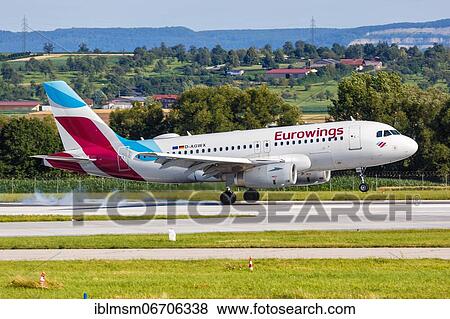 An Airbus A319 aircraft of Eurowings with registration number D-AGWX at Stuttgart Airport, Germany, Europe View Large Photo Image Stock Photo - An Airbus A319 aircraft of Eurowings with registration number D-AGWX at Stuttgart Airport, Germany, Europe. Fotosearch