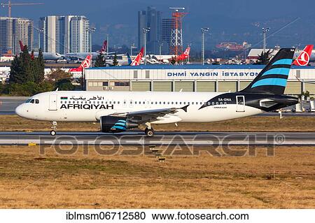 An Airbus A320 aircraft of Afriqiyah Airways with registration number 5A-ONA at Istanbul airport, Turkey, Asia View Large Photo Image Stock Image - An Airbus A320 aircraft of Afriqiyah Airways with registration number 5A-ONA at Istanbul airport, Turkey, Asia. Fotosearch