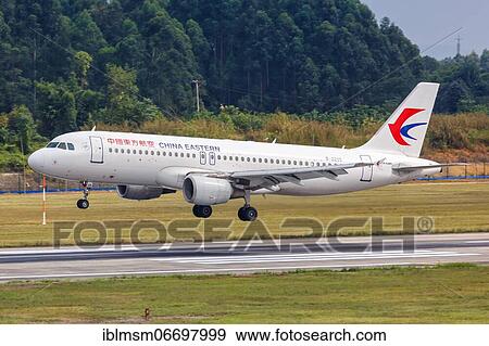 Stock Photo - An Airbus A320 aircraft of China Eastern Airlines with registration number B-2208 at Chengdu Airport (CTU), Chengdu, China, Asia. Fotosearch