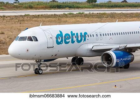 An Airbus A320 aircraft of Small Planet Airlines with registration LY-SPB at Rhodes Airport (RHO), Rhodes, Greece, Europe View Large Photo Image Picture - An Airbus A320 aircraft of Small Planet Airlines with registration LY-SPB at Rhodes Airport (RHO), Rhodes, Greece, Europe. Fotosearch