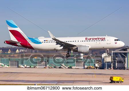 An Airbus A320 of Eurowings with the registration D-AEWQ lands at Stuttgart Airport, Germany, Europe View Large Photo Image Stock Image - An Airbus A320 of Eurowings with the registration D-AEWQ lands at Stuttgart Airport, Germany, Europe. Fotosearch