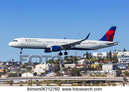 An Airbus A321 aircraft of Delta Air Lines with the registration N348DN lands at San Diego airport, USA, North America View Large Photo Image Stock Image - An Airbus A321 aircraft of Delta Air Lines with the registration N348DN lands at San Diego airport, USA, North America. Fotosearch