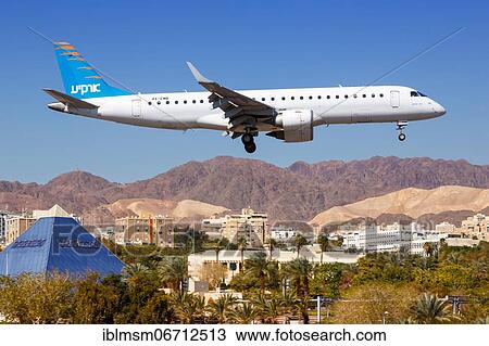 An Arkia Embraer 190 with registration number 4X-EMB lands at Eilat Airport, Israel, Asia View Large Photo Image Stock Image - An Arkia Embraer 190 with registration number 4X-EMB lands at Eilat Airport, Israel, Asia. Fotosearch