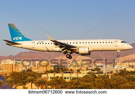 An Arkia Embraer 190 with registration number 4X-EMB lands at Eilat Airport, Israel, Asia View Large Photo Image Stock Image - An Arkia Embraer 190 with registration number 4X-EMB lands at Eilat Airport, Israel, Asia. Fotosearch
