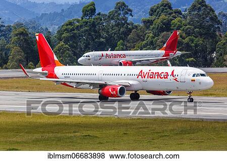 Stock Photo - An Avianca Airbus A321 aircraft with registration N696AV at Medellin Rio Airport (MDE), Medellin, Colombia, South America. Fotosearch