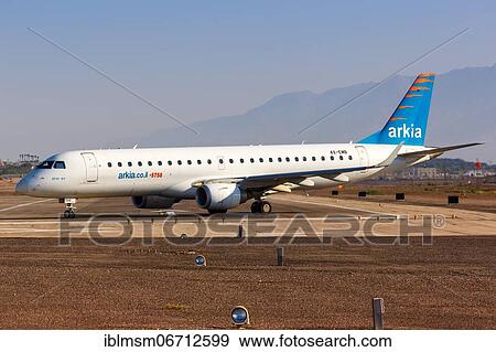 An Embraer 190 aircraft of Arkia with registration number 4X-EMB at Eilat Airport, Israel, Asia View Large Photo Image Stock Photo - An Embraer 190 aircraft of Arkia with registration number 4X-EMB at Eilat Airport, Israel, Asia. Fotosearch