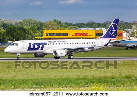 An Embraer 190 of LOT Polskie Linie Lotnicze with the registration SP-LMB at Warsaw Airport, Poland, Europe View Large Photo Image Stock Image - An Embraer 190 of LOT Polskie Linie Lotnicze with the registration SP-LMB at Warsaw Airport, Poland, Europe. Fotosearch