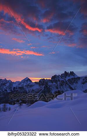 Stock Image - Antelao, Croda da Lago, Dolomites, South Tyrol, Italy, Europe. Fotosearch