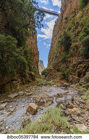 Aradena Gorge Gorge, Crete, Greece, Europe View Large Photo Image Picture - Aradena Gorge Gorge, Crete, Greece, Europe. Fotosearch