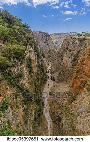 Stock Image - Aradena Gorge Gorge, Crete, Greece, Europe. Fotosearch