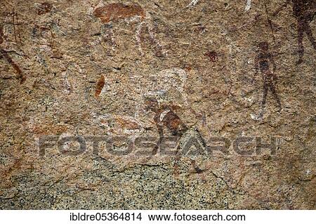 Archaeological rock drawing White Lady, Brandberg, Erongo, Namibia, Africa View Large Photo Image Picture - Archaeological rock drawing White Lady, Brandberg, Erongo, Namibia, Africa. Fotosearch