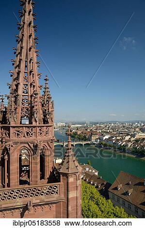 Basel Cathedral, Rhine and Middle Bridge, Basel, Canton of Basel City, Switzerland, Europe View Large Photo Image Stock Photo - Basel Cathedral, Rhine and Middle Bridge, Basel, Canton of Basel City, Switzerland, Europe. Fotosearch