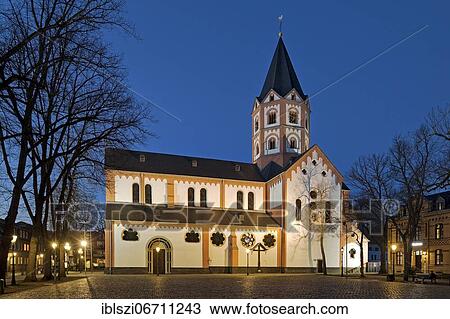 Basilica of St. Margaret in the evening, Gerricusplatz, Gerresheim, Düsseldorf, North Rhine-Westphalia, Germany, Europe View Large Photo Image Stock Image - Basilica of St. Margaret in the evening, Gerricusplatz, Gerresheim, Düsseldorf, North Rhine-Westphalia, Germany, Europe. Fotosearch