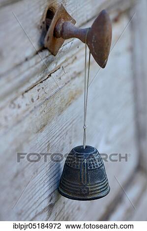 BELL on old wooden door View Large Photo Image Stock Image - BELL on old wooden door. Fotosearch