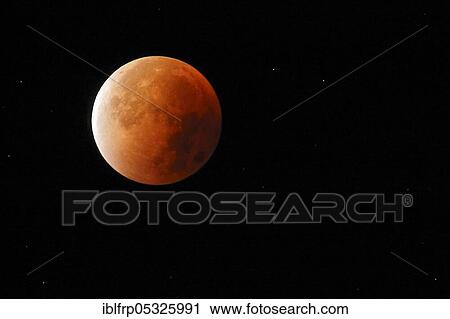 Stock Image - Blood Moon, Switzerland, Europe. Fotosearch