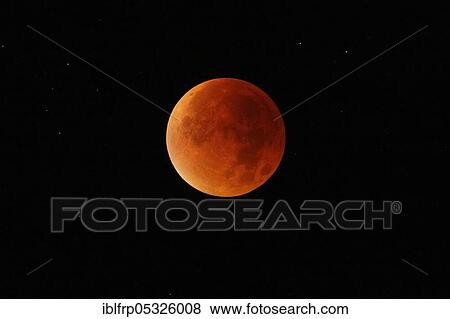 Stock Photo - Blood Moon, Switzerland, Europe. Fotosearch