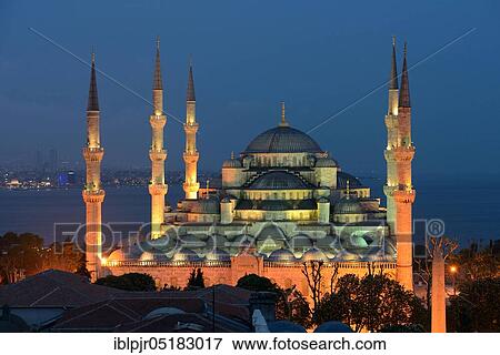 Blue Mosque, Sultan Ahmed Mosque, Istanbul, Turkey, Asia View Large Photo Image Stock Photo - Blue Mosque, Sultan Ahmed Mosque, Istanbul, Turkey, Asia. Fotosearch
