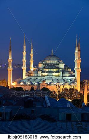 Stock Photo - Blue Mosque, Sultan Ahmed Mosque, Istanbul, Turkey, Asia. Fotosearch