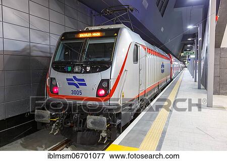 Bombardier locomotive in Jerusalem Yitzhak Navon train station, Jerusalem, Israel, Asia View Large Photo Image Stock Photo - Bombardier locomotive in Jerusalem Yitzhak Navon train station, Jerusalem, Israel, Asia. Fotosearch