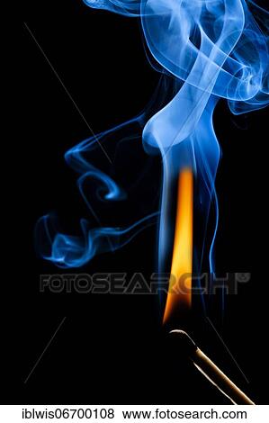 Burning match with blue smoke, black background, studio View Large Photo Image Stock Photo - Burning match with blue smoke, black background, studio. Fotosearch