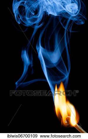 Burning match with blue smoke, black background, studio View Large Photo Image Stock Photo - Burning match with blue smoke, black background, studio. Fotosearch
