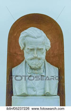 Stock Photograph - Bust, Giuseppe Verdi, Opera House, Teatro San Carlo, Naples, Italy, Europe. Fotosearch