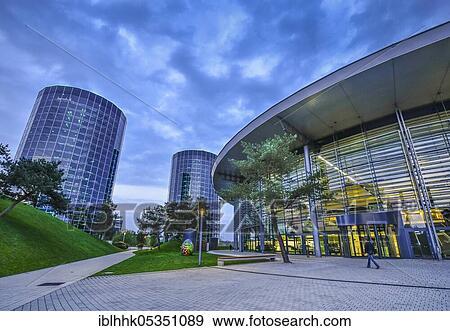 Car towers, customer center, VW Autostadt, Wolfsburg, Lower Saxony, Germany, Europe View Large Photo Image Stock Photo - Car towers, customer center, VW Autostadt, Wolfsburg, Lower Saxony, Germany, Europe. Fotosearch