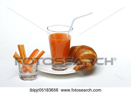 Carrot juice, carrot juice in glass, carrot sticks and croissant, vegetable juice, carrot, breakfast, carrot juice, carrot juice View Large Photo Image Stock Photograph - Carrot juice, carrot juice in glass, carrot sticks and croissant, vegetable juice, carrot, breakfast, carrot juice, carrot juice. Fotosearch