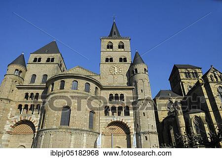 Cathedral St. Peter and Church of Our Dear Lady, Trier, Rhineland-Platz, Germany, Europe View Large Photo Image Stock Photo - Cathedral St. Peter and Church of Our Dear Lady, Trier, Rhineland-Platz, Germany, Europe. Fotosearch