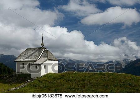 Stock Photo - Chapel at Bettmeralp, Goms, Canton Valais, Switzerland, Europe. Fotosearch