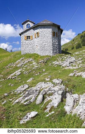 Stock Image - Chapel at the Pragelpass, Schwyz, Switzerland, Europe. Fotosearch