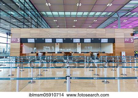 Check in, New Berlin Brandenburg BER Willy Brandt Airport, Berlin, Germany, Europe View Large Photo Image Picture - Check in, New Berlin Brandenburg BER Willy Brandt Airport, Berlin, Germany, Europe. Fotosearch