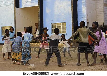 Stock Image - Children, Solvezi, Zambia, Africa. Fotosearch