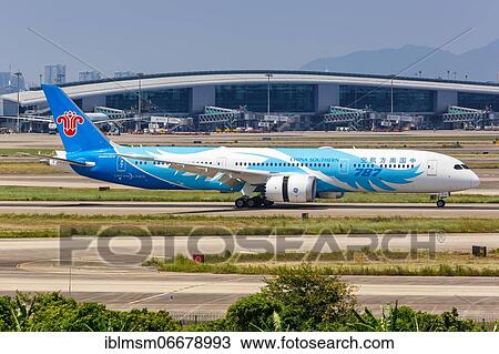 China Southern Airlines Boeing 787-9 Dreamliner aircraft with registration number B-20AA at Guangzhou Airport, China, Asia View Large Photo Image Stock Image - China Southern Airlines Boeing 787-9 Dreamliner aircraft with registration number B-20AA at Guangzhou Airport, China, Asia. Fotosearch