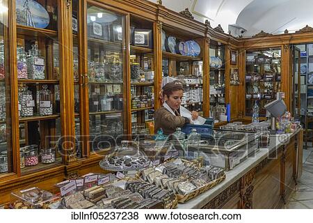 Stock Photo - Chocolates, Gay Odin, Via Toledo, Naples, Italy, Europe. Fotosearch