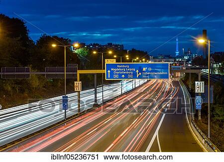 Stock Image - City highway, Wilmersdorf, Berlin, Germany, Europe. Fotosearch
