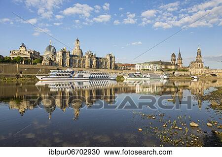 City view with steamers and reflection in the river Elbe, academy of arts, dome of the Church of Our Lady, Brühlscher Terrasse, Sekundogenitur, Ständehaus, Hausmannsturm, Hofkirche, Augustusbrücke, Dresden, Saxony, Germany, Europe View Large Photo Image Stock Image - City view with steamers and reflection in the river Elbe, academy of arts, dome of the Church of Our Lady, Brühlscher Terrasse, Sekundogenitur, Ständehaus, Hausmannsturm, Hofkirche, Augustusbrücke, Dresden, Saxony, Germany, Europe. Fotosearch