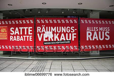 Clearance sale due to closure of business, discount battle in shop window, SALE, price reductions, Breitling fashion store, Stuttgart, Baden-Württemberg, Germany, Europe View Large Photo Image Stock Photograph - Clearance sale due to closure of business, discount battle in shop window, SALE, price reductions, Breitling fashion store, Stuttgart, Baden-Württemberg, Germany, Europe. Fotosearch