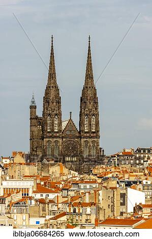 Clermont Ferrand, view of the Notre-Dame-de-l'Assomption Cathedral, Puy de Dome department, Auvergne Rhone Alpes, France, Europe View Large Photo Image Stock Photography - Clermont Ferrand, view of the Notre-Dame-de-l'Assomption Cathedral, Puy de Dome department, Auvergne Rhone Alpes, France, Europe. Fotosearch