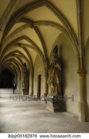 Stock Photograph - Cloister, Rhineland-Palatinate, Trier Cathedral, Germany, Europe. Fotosearch